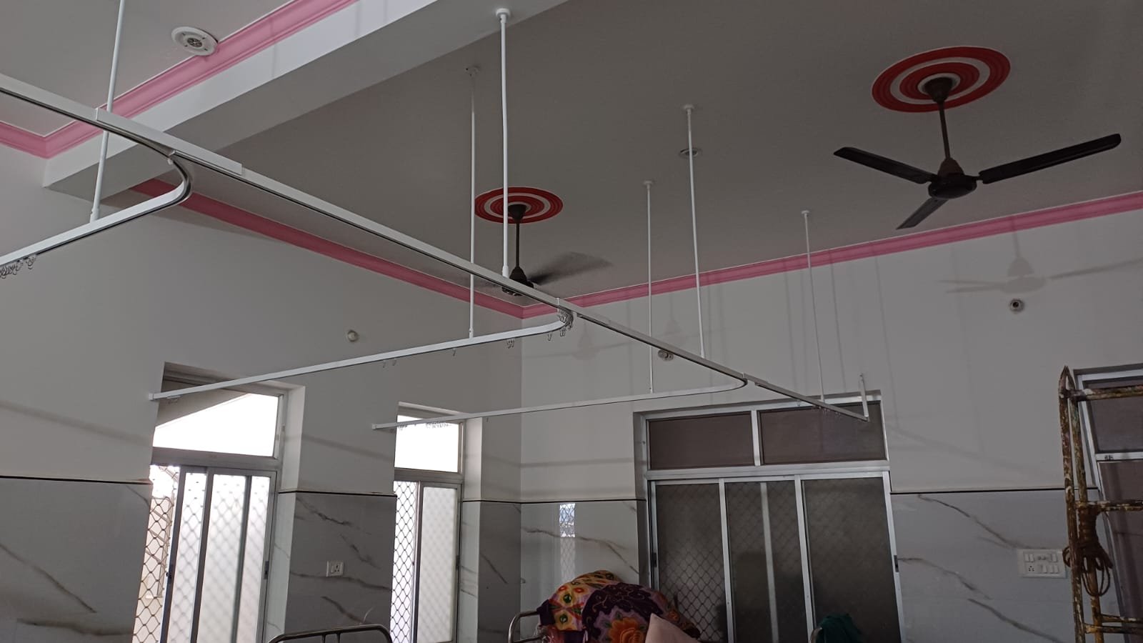 Ceiling Curtain Track Installation